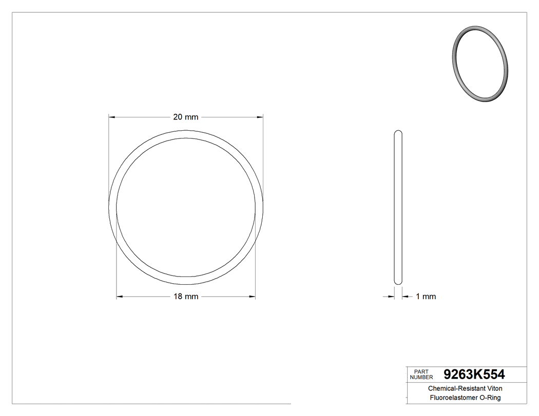 Technical drawing - 9263K554